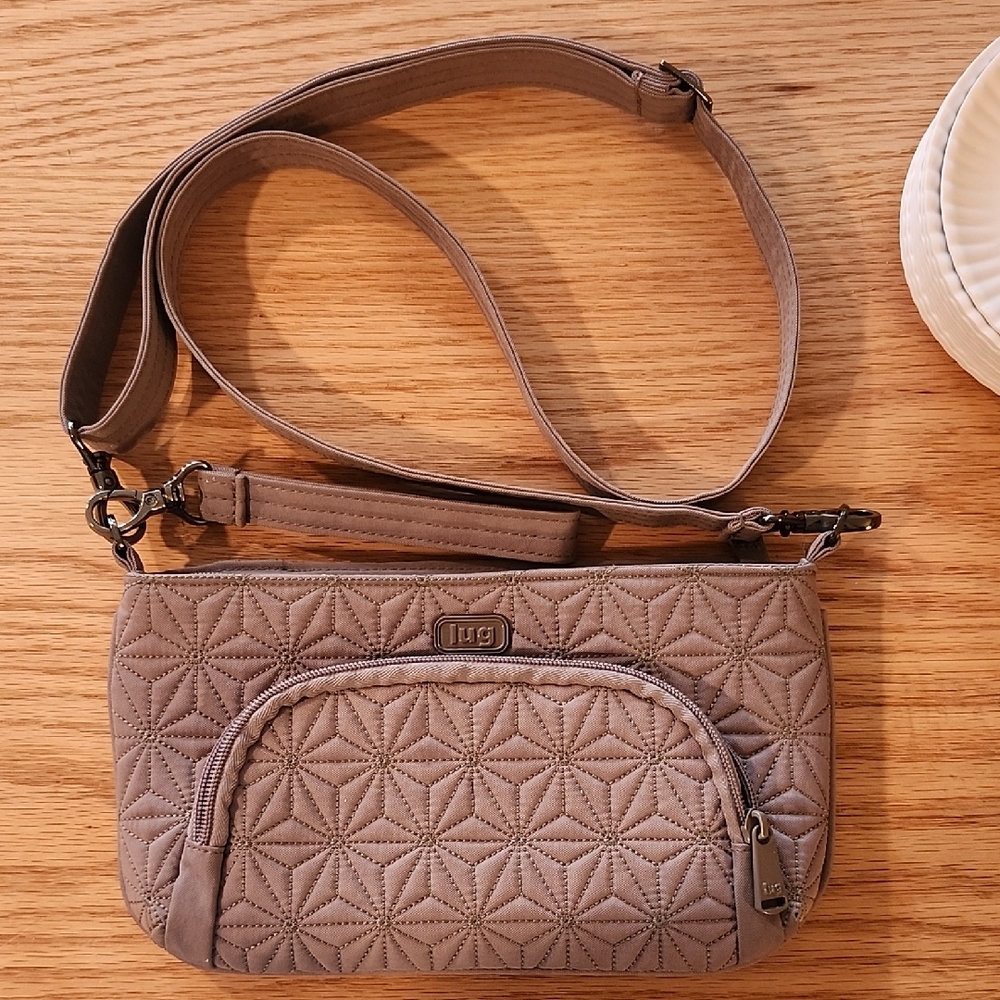 Lug Grey Quilted Crossbody Bag Practical Everyday Style